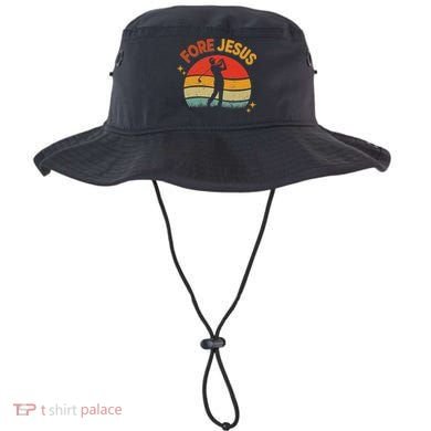 Fore Jesus Christian Golf Retro 70s Religious Golfing 's Bucket Hat