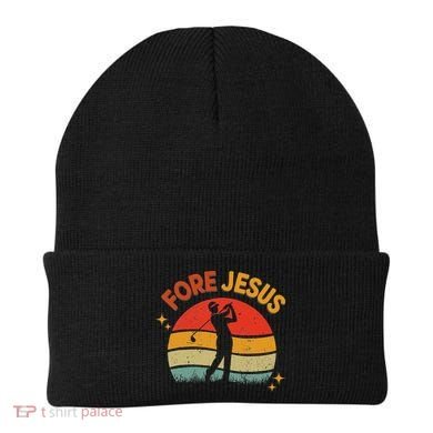 Fore Jesus Christian Golf Retro 70s Religious Golfing 's Beanie