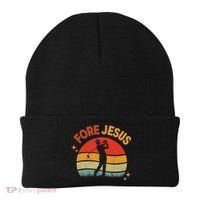 Fore Jesus Christian Golf Retro 70s Religious Golfing 's Beanie thumb 0