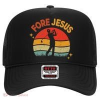 Fore Jesus Christian Golf Retro 70s Religious Golfing 's Hat thumb 0