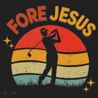 Fore Jesus Christian Golf Retro 70s Religious Golfing 's Hat thumb 2