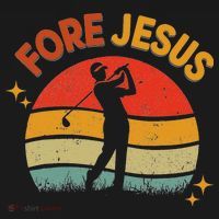 Fore Jesus Christian Golf Retro 70s Religious Golfing 's Toddler T-Shirt thumb 4