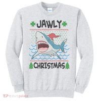 Funny Jawly Christmas Shark Ugly Christmas Sweater Sweatshirt thumb 0