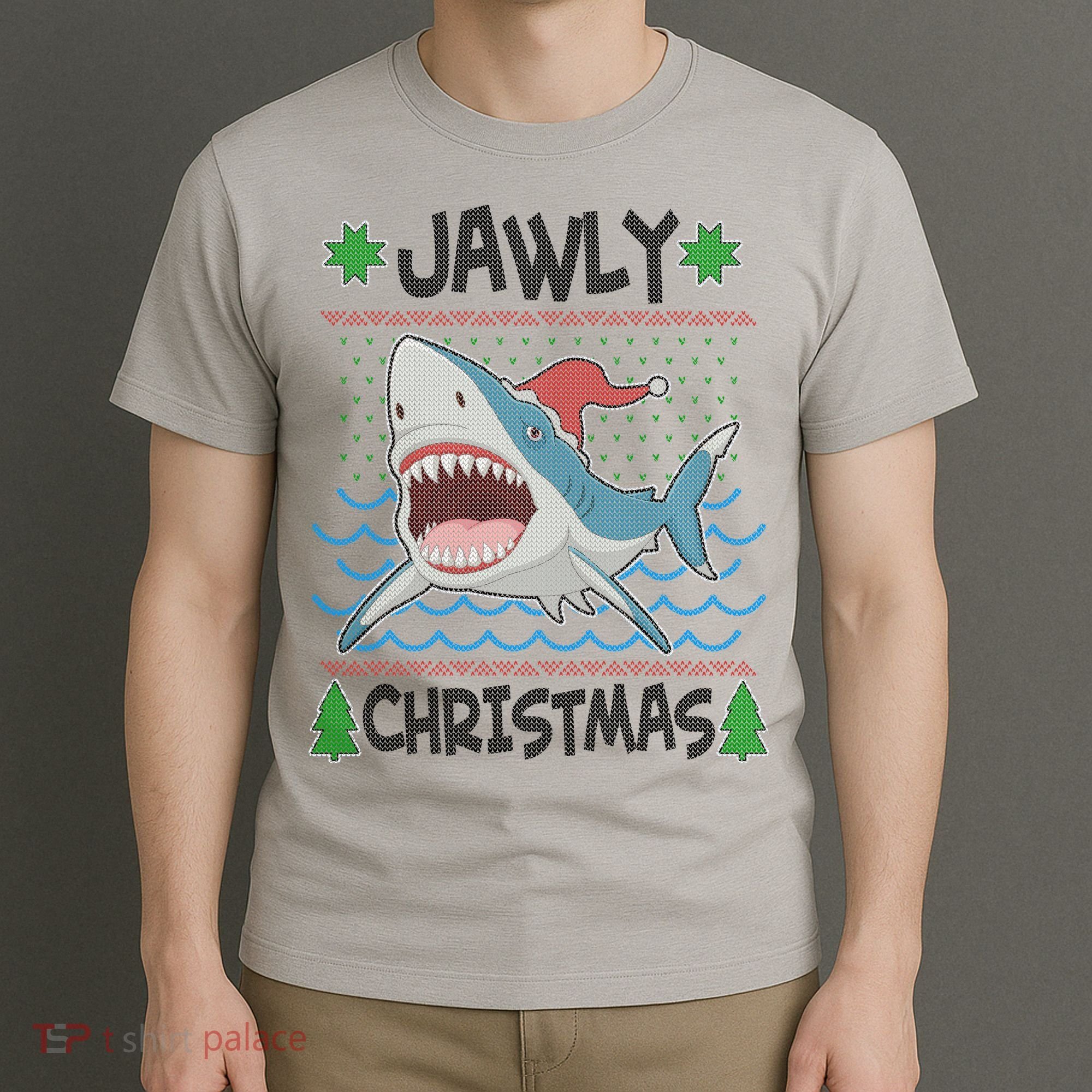 Funny Jawly Christmas Shark Ugly Christmas Sweater T-Shirt