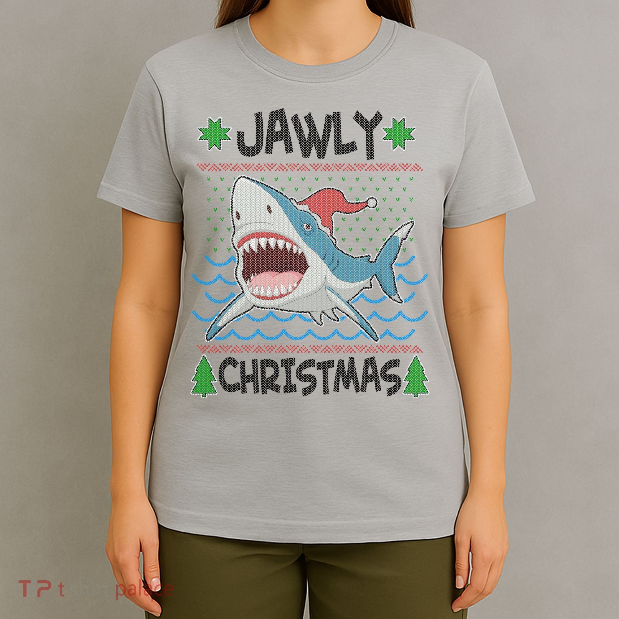 Funny Jawly Christmas Shark Ugly Christmas Sweater T-Shirt