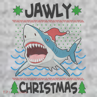 Funny Jawly Christmas Shark Ugly Christmas Sweater T-Shirt thumb 7