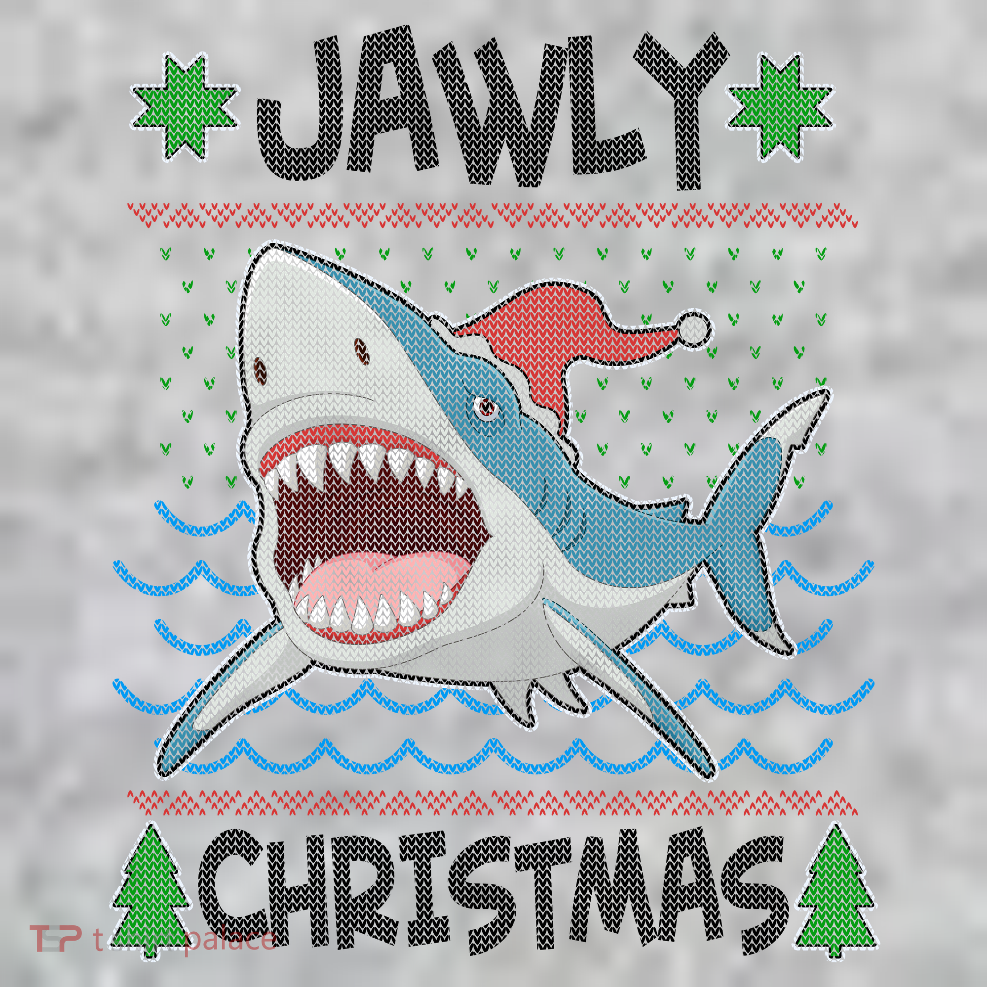 Funny Jawly Christmas Shark Ugly Christmas Sweater T-Shirt
