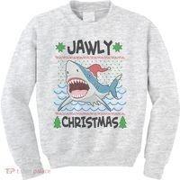 Funny Jawly Christmas Shark Ugly Christmas Sweater Kids Sweatshirt thumb 0