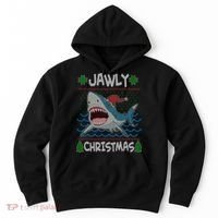 Funny Jawly Christmas Shark Ugly Christmas Sweater Hoodie thumb 0