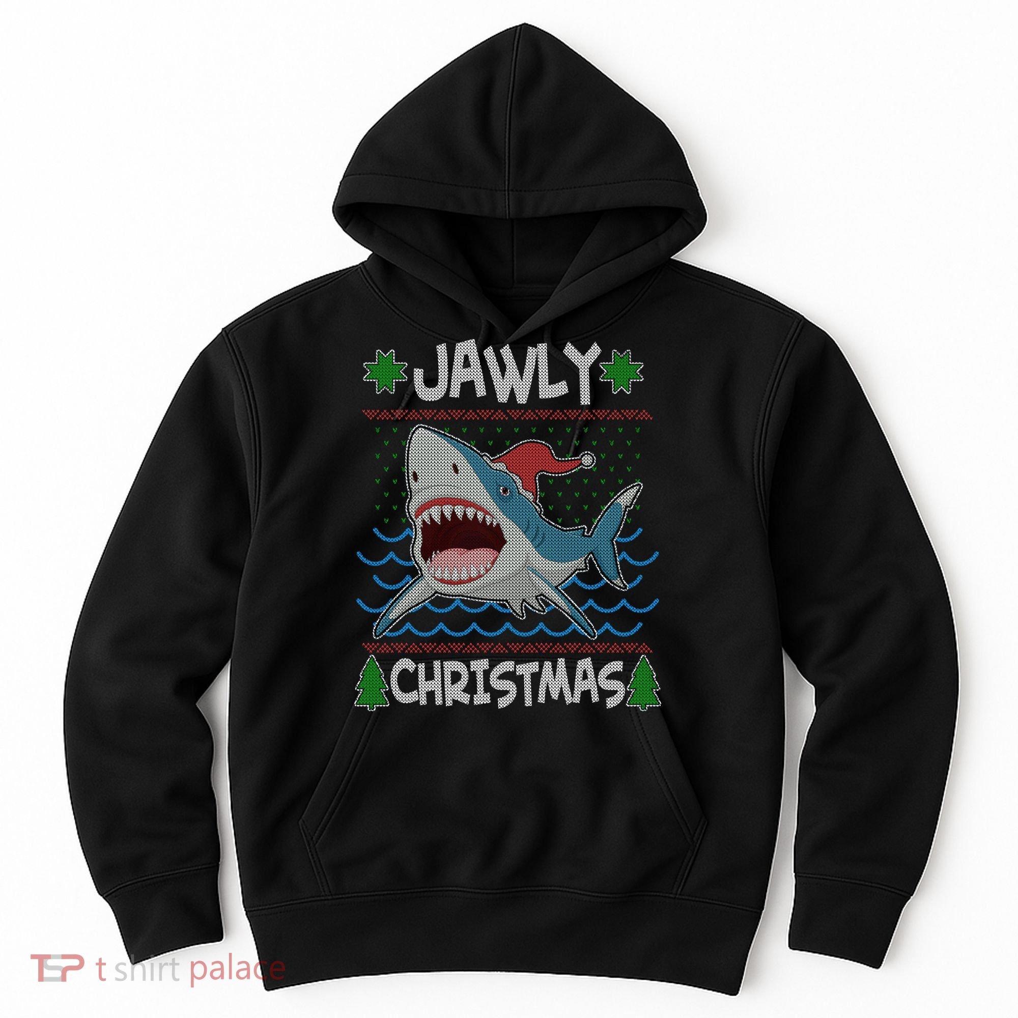 Funny Jawly Christmas Shark Ugly Christmas Sweater Hoodie