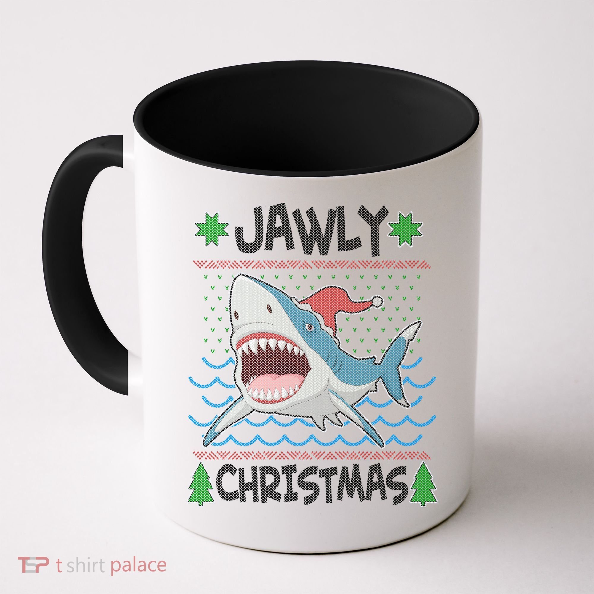 Funny Jawly Christmas Shark Ugly Christmas Sweater Coffee Mug
