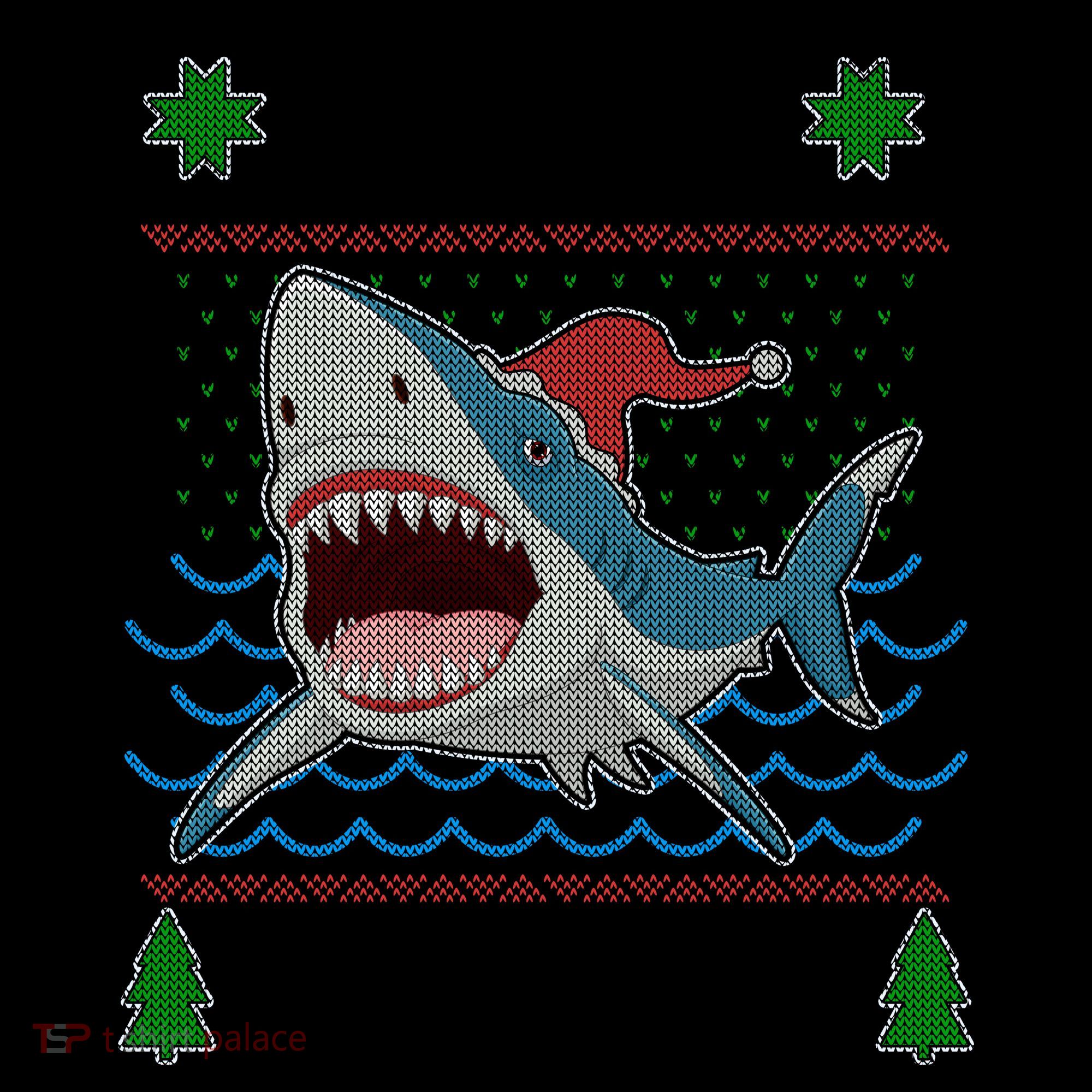 Funny Jawly Christmas Shark Ugly Christmas Sweater Coffee Mug