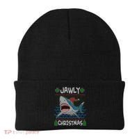 Funny Jawly Christmas Shark Ugly Christmas Sweater Beanie thumb 0
