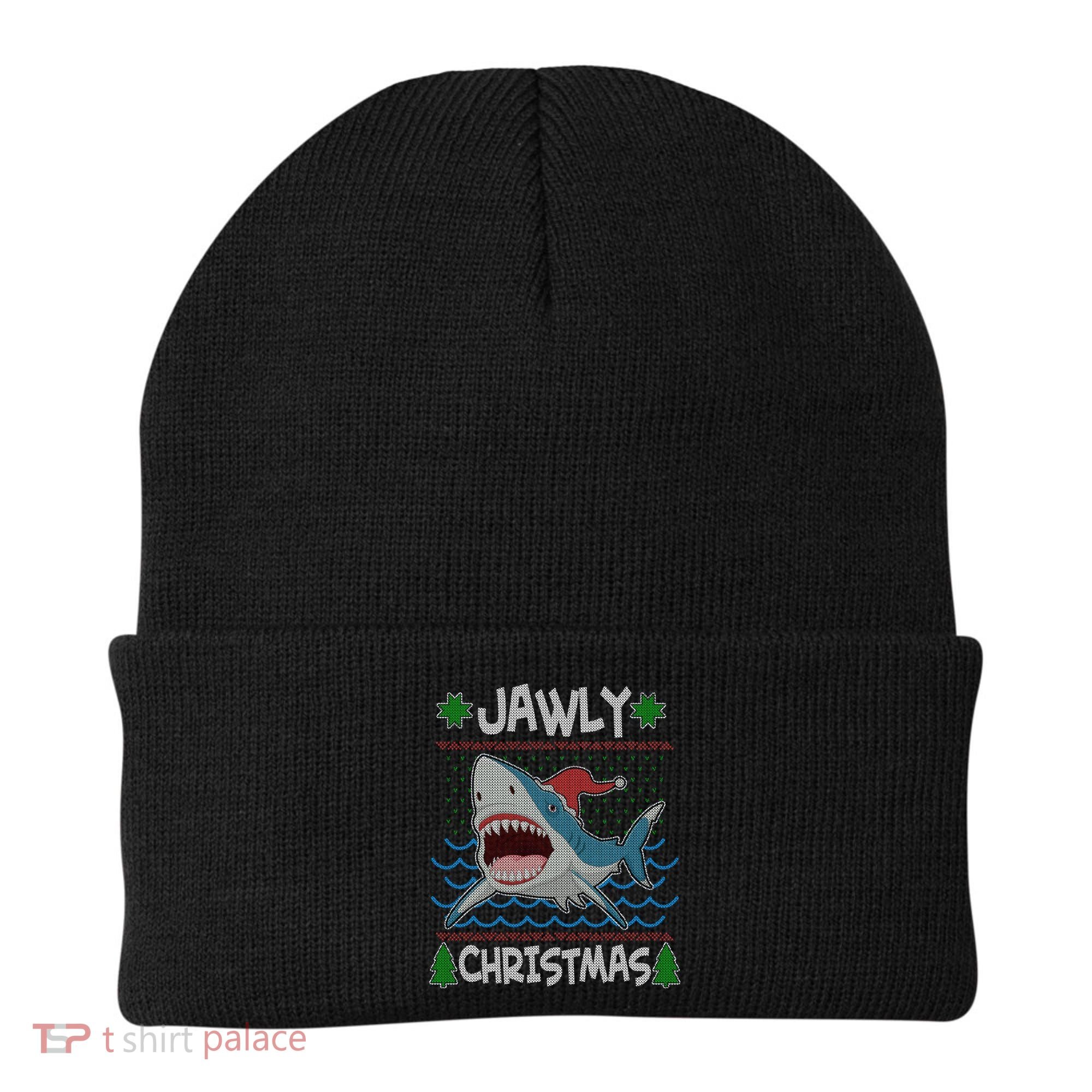 Funny Jawly Christmas Shark Ugly Christmas Sweater Beanie