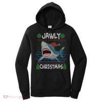 Funny Jawly Christmas Shark Ugly Christmas Sweater Women's Hoodie thumb 0