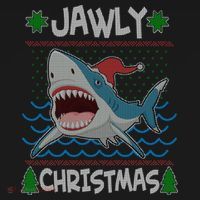 Funny Jawly Christmas Shark Ugly Christmas Sweater Women's Hoodie thumb 2