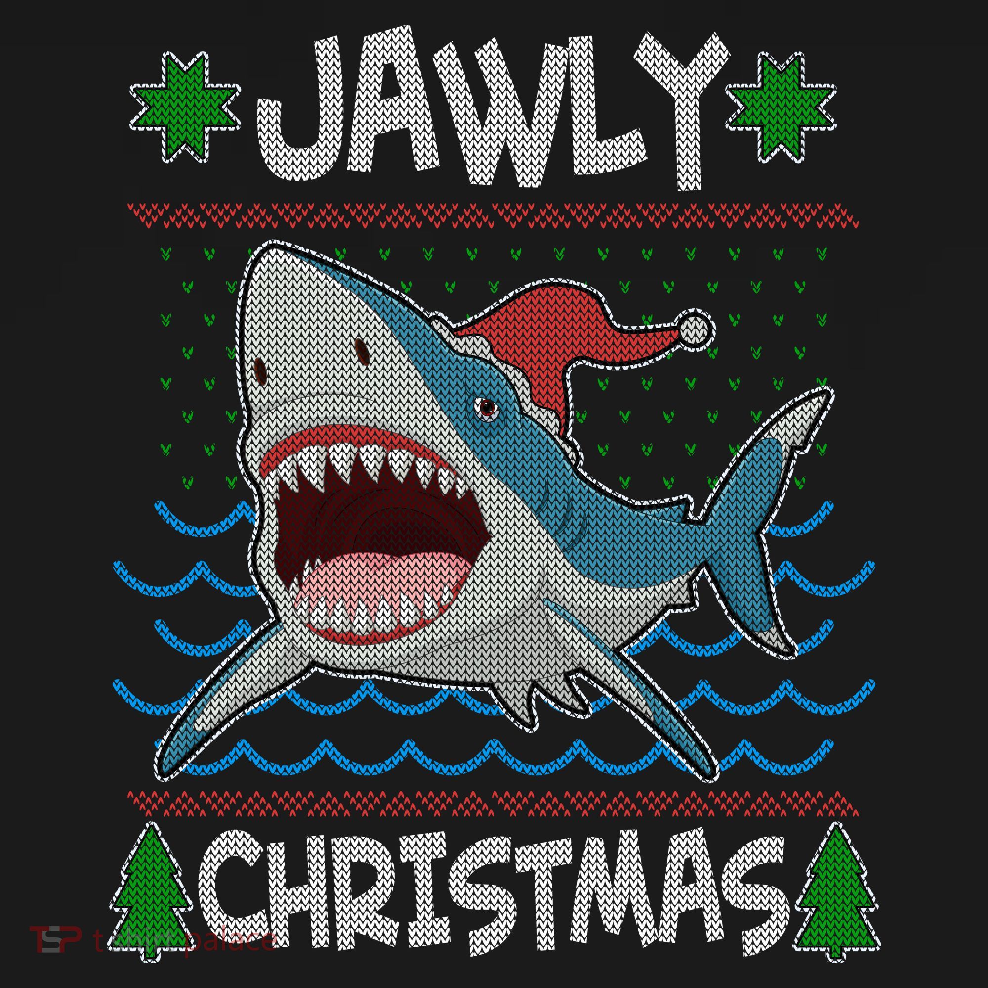 Funny Jawly Christmas Shark Ugly Christmas Sweater Women's Hoodie