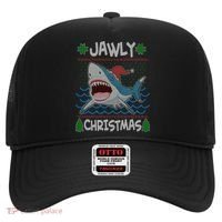 Funny Jawly Christmas Shark Ugly Christmas Sweater Hat thumb 0