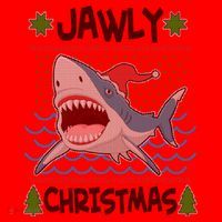 Funny Jawly Christmas Shark Ugly Christmas Sweater Santa Hat thumb 1