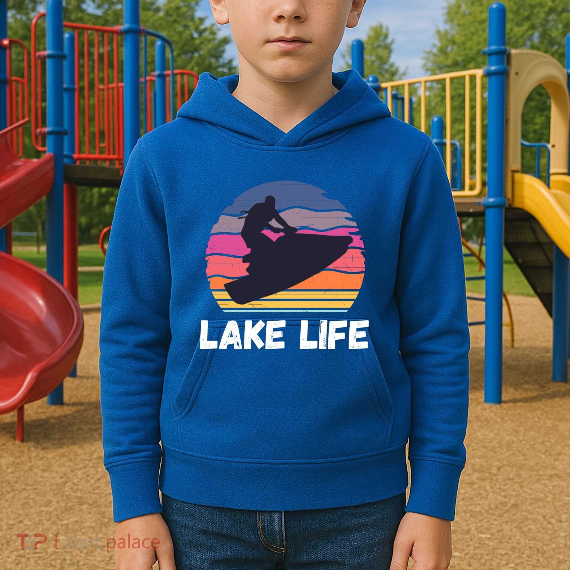 Funny Jetski Cool Gift Jetskiing Jet Ski Accessory Gift Kids Hoodie