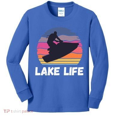 Funny Jetski Cool Gift Jetskiing Jet Ski Accessory Gift Kids Long Sleeve Shirt