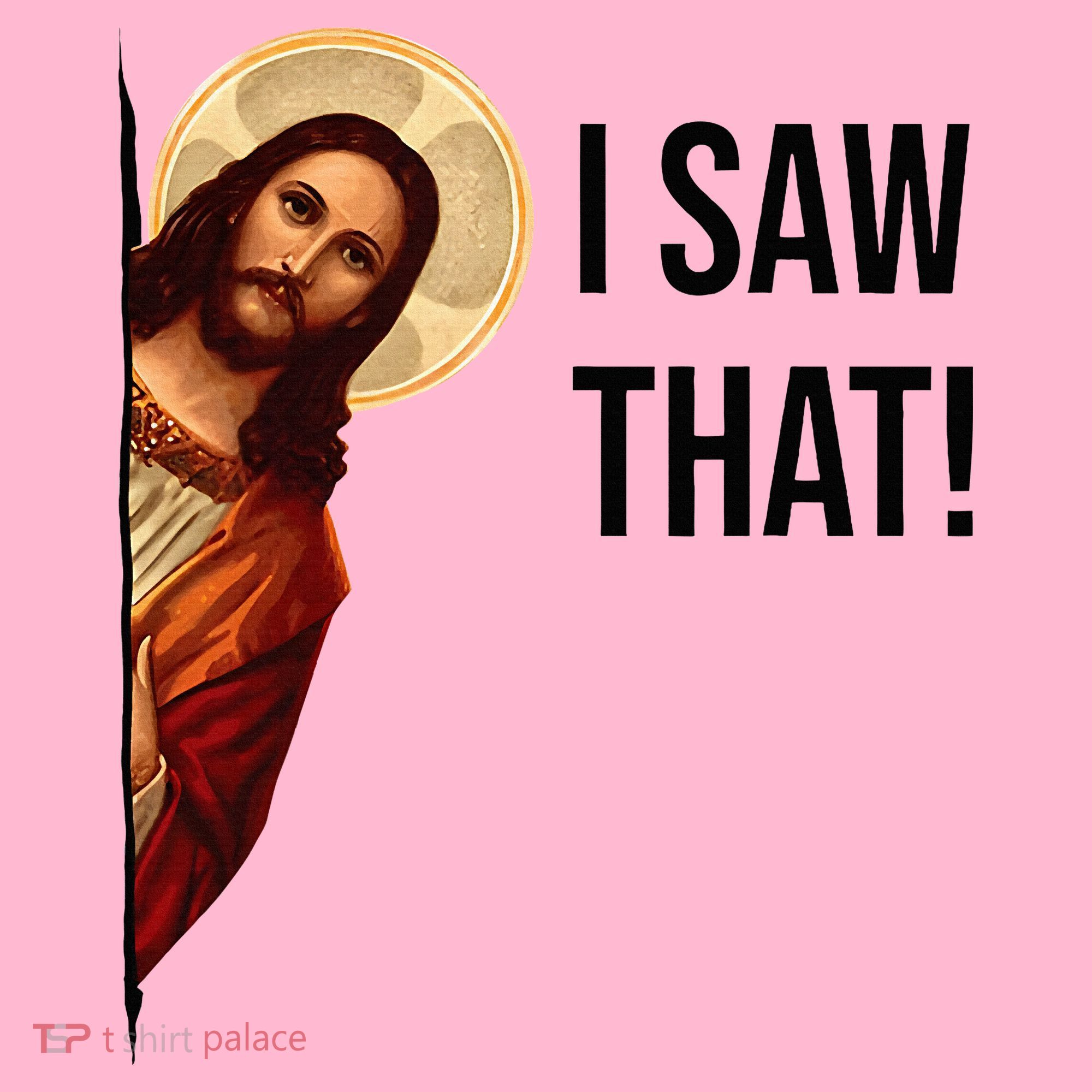 Funny Jesus Christ I Saw That Meme Religious Cool Retro God Coaster
