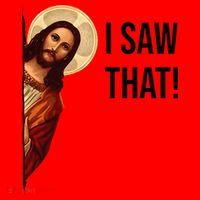 Funny Jesus Christ I Saw That Meme Religious Cool Retro God Santa Hat thumb 1