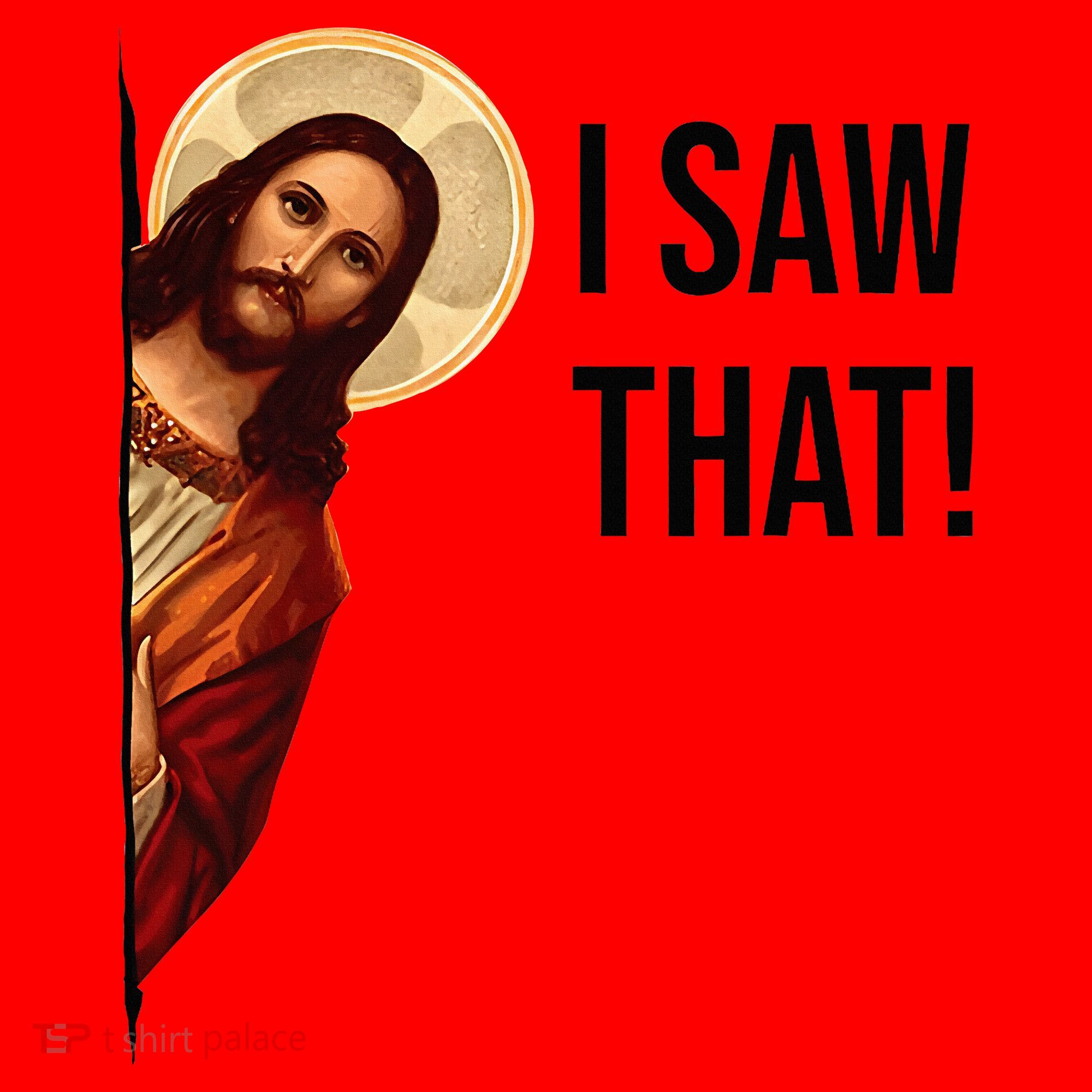 Funny Jesus Christ I Saw That Meme Religious Cool Retro God Santa Hat