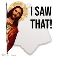 Funny Jesus Christ I Saw That Meme Religious Cool Retro God Ceramic Ornament thumb 2