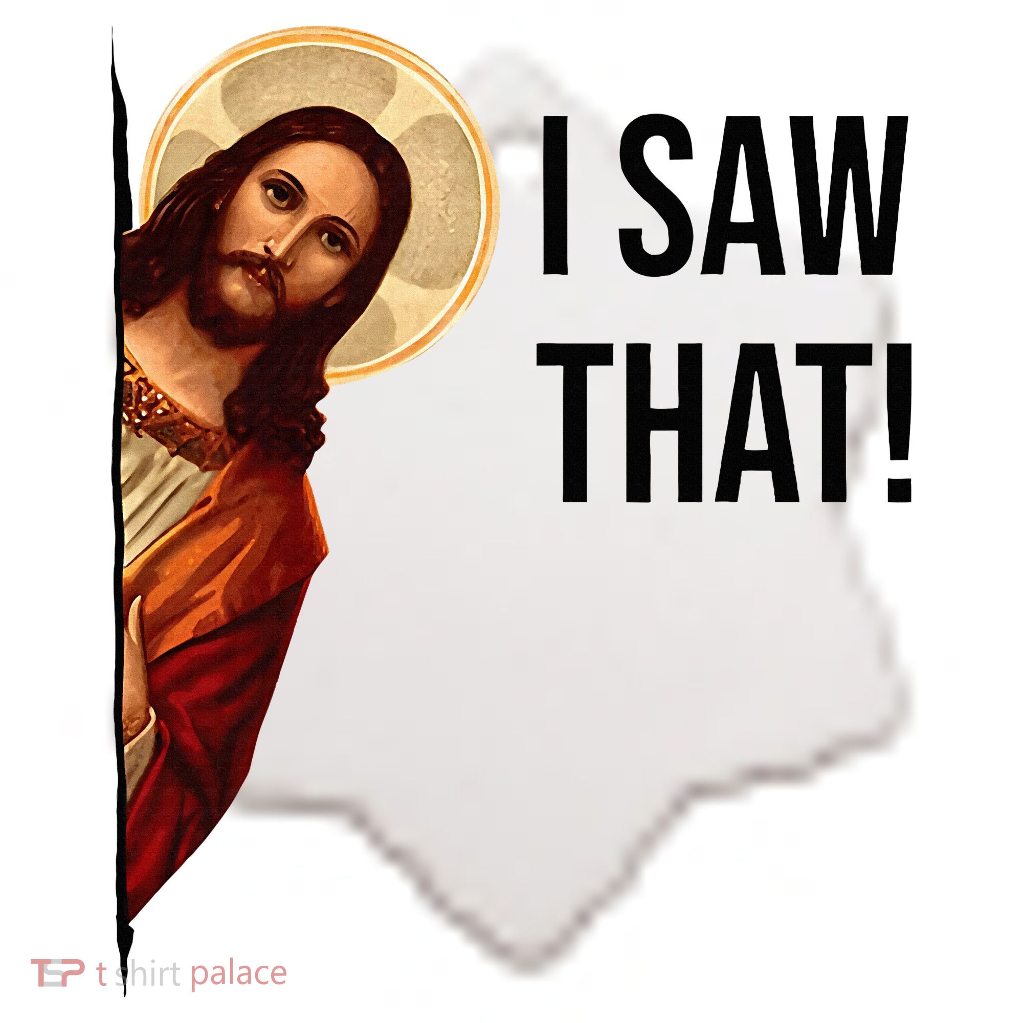 Funny Jesus Christ I Saw That Meme Religious Cool Retro God Ceramic Ornament