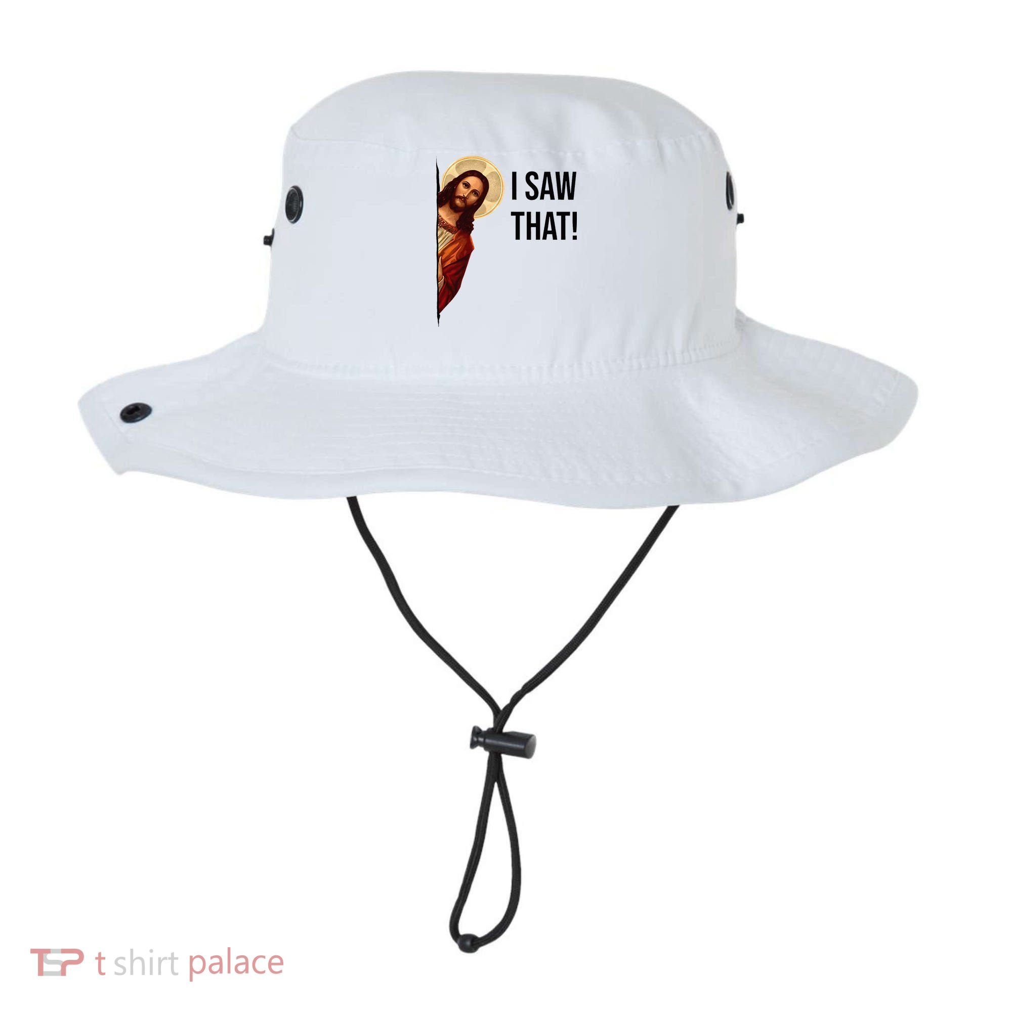 Funny Jesus Christ I Saw That Meme Religious Cool Retro God Bucket Hat