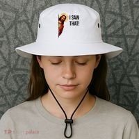Funny Jesus Christ I Saw That Meme Religious Cool Retro God Bucket Hat thumb 3