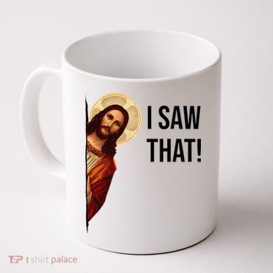 Funny Jesus Christ I Saw That Meme Religious Cool Retro God Coffee Mug