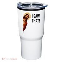 Funny Jesus Christ I Saw That Meme Religious Cool Retro God Tumbler thumb 0