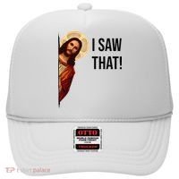 Funny Jesus Christ I Saw That Meme Religious Cool Retro God Hat thumb 0