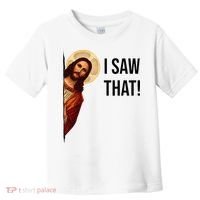 Funny Jesus Christ I Saw That Meme Religious Cool Retro God Toddler T-Shirt thumb 0