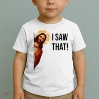 Funny Jesus Christ I Saw That Meme Religious Cool Retro God Toddler T-Shirt thumb 2
