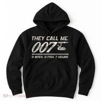 Fisherman Joke Dad They Call Me 007 Funny Fishing Humor Hoodie thumb 0