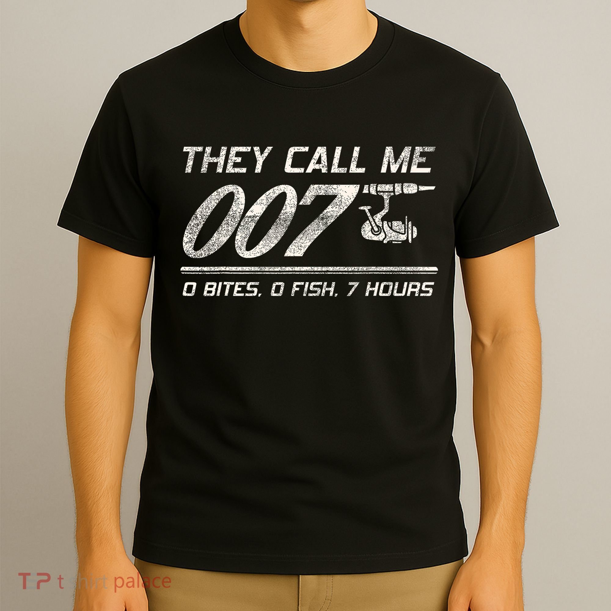 Fisherman Joke Dad They Call Me 007 Funny Fishing Humor T-Shirt