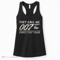 Fisherman Joke Dad They Call Me 007 Funny Fishing Humor Women's Tank Top thumb 0