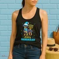 Funny Jewish Dachshund Menorah Happy Hanukkah Chanukah Women's Tank Top thumb 2