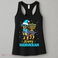 Funny Jewish Dachshund Menorah Happy Hanukkah Chanukah Women's Tank Top thumb 3