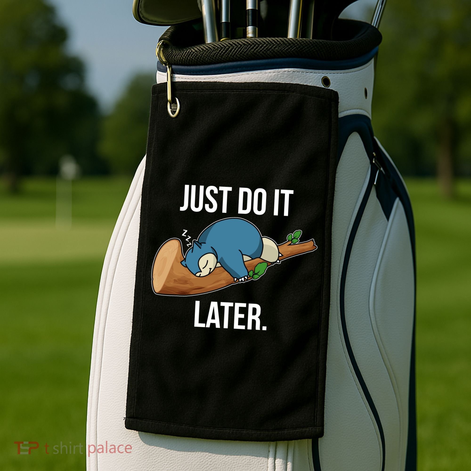 Funny Just Do It Later Golf Towel