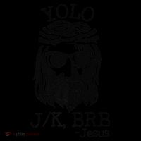 Funny Jesus Easter YOLO JK BRB Texting Premium Women's T-Shirt thumb 6
