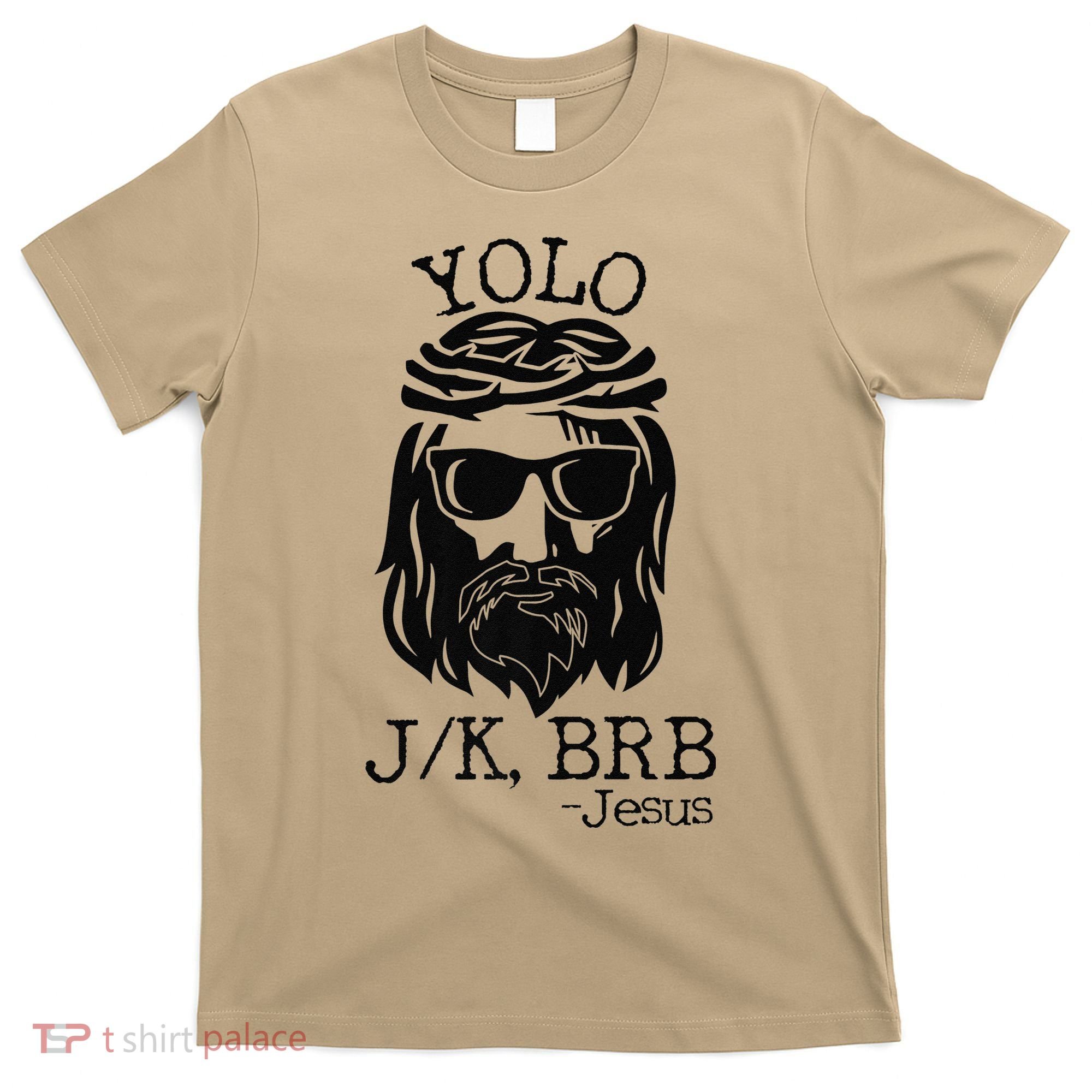 Funny Jesus Easter YOLO JK BRB Texting Premium T-Shirt