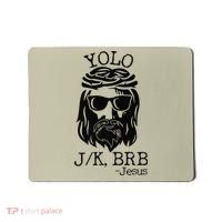 Funny Jesus Easter YOLO JK BRB Texting Premium Mousepad thumb 0