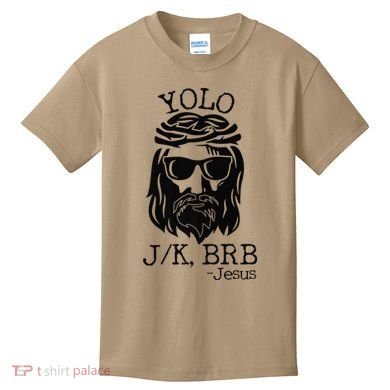 Funny Jesus Easter YOLO JK BRB Texting Premium Kids T-Shirt