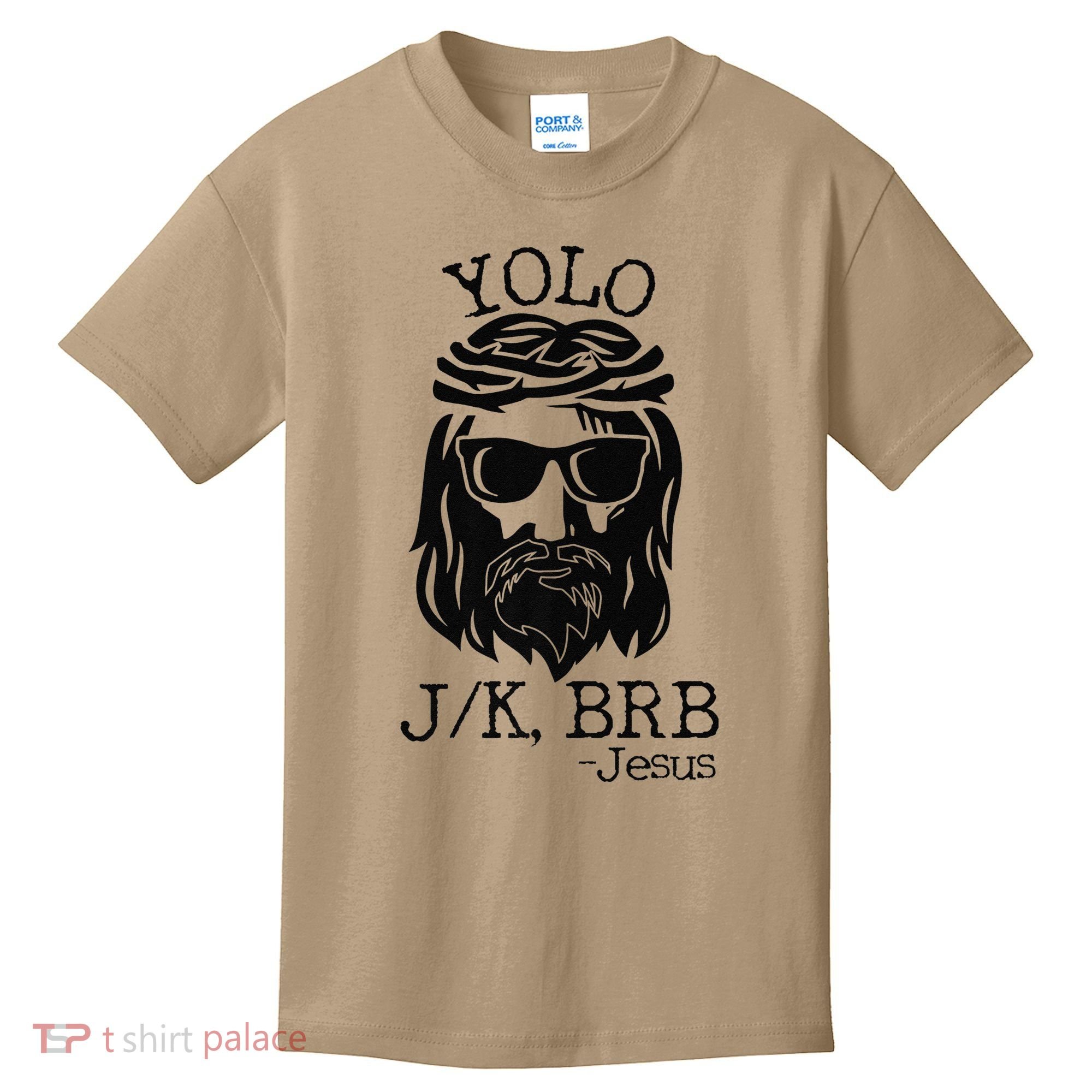 Funny Jesus Easter YOLO JK BRB Texting Premium Kids T-Shirt