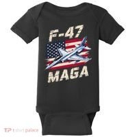 F47 Jet Fighter USA Superpower Dominance Aviation Lover Baby Bodysuit thumb 0