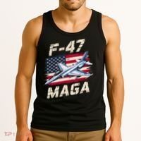 F47 Jet Fighter USA Superpower Dominance Aviation Lover Tank Top thumb 3